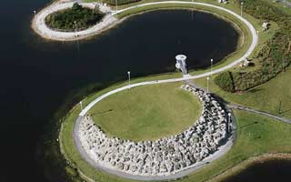 Terra Fugit: public art park designed by Mags Harries and Lajos Héder in Miramar, FL